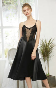 Nuisette Satin de Soie et Tulle