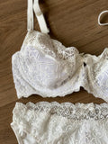 Ensemble dentelle non rembourré avec armature couleur blanc
