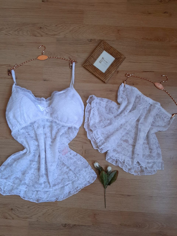 Chemise de nuit dentelle short 2418
