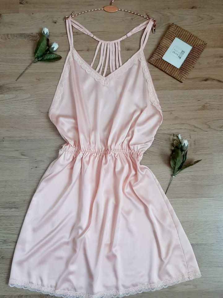 Robe nuisette satin de soie 1315