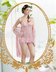 CHEMISE DE NUIT DENTELLE 3 PIECES