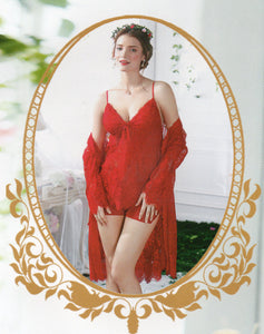 CHEMISE DE NUIT DENTELLE 3 PIECES
